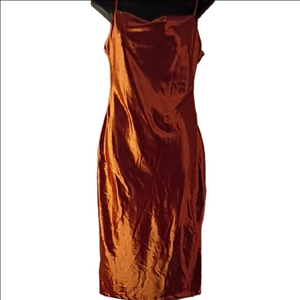 Sleek Bronzy Satin Slip Dress By Xxxiticat. Size Small. Beautiful Dress.